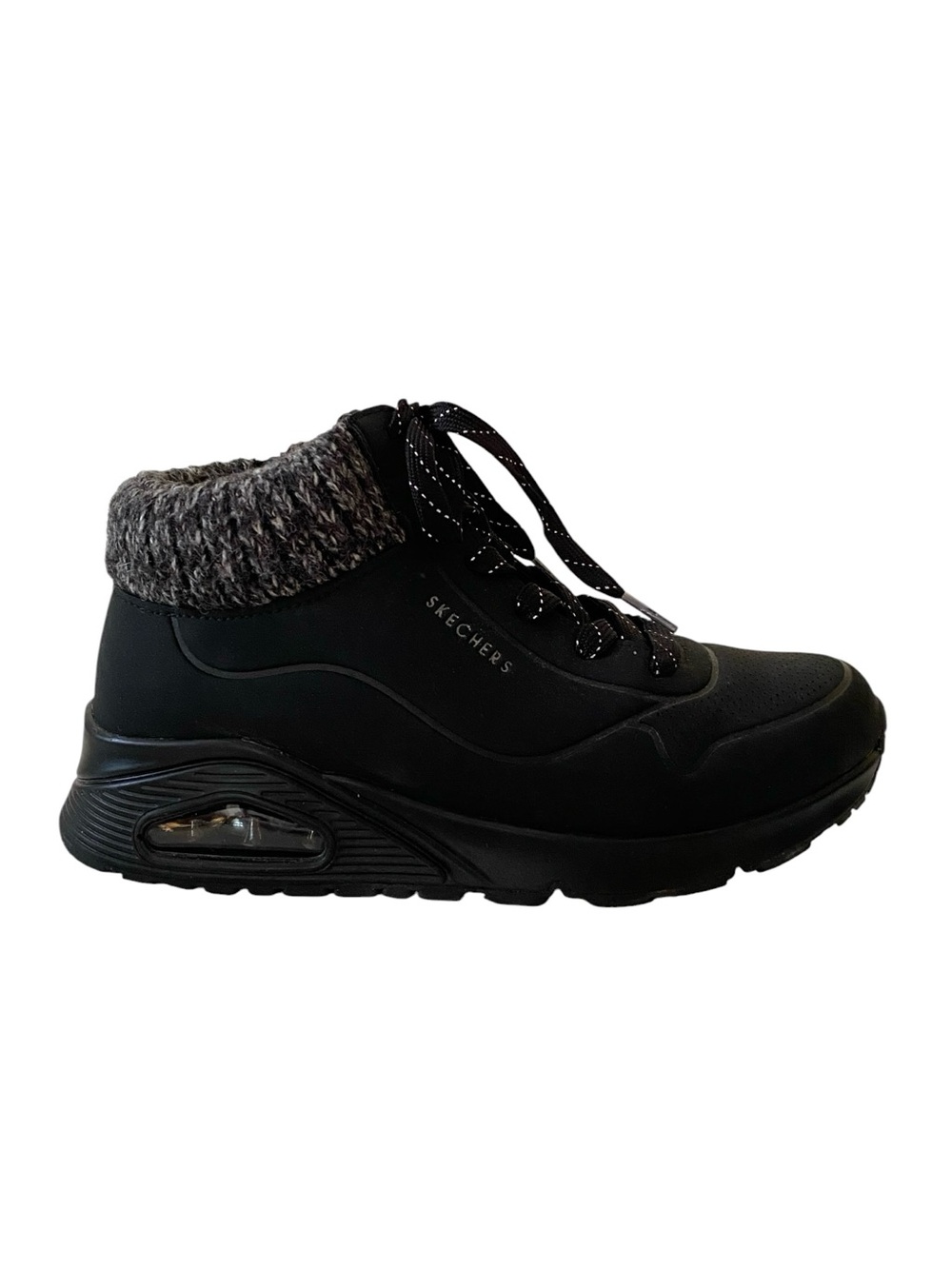 Skechers Uno Gen1 Darling Daze High Top Sneaker Boot Platform Wedge Black Sz 5.5 - Picture 4 of 11